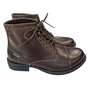 Eastland High Fidelity Men's Ankle Boots Dark Brown Leather Lace-Up Boots Size 9